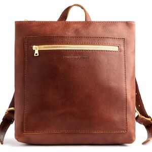 Portalnd Leather Tote Backpack - Pebbel Leather, Classic